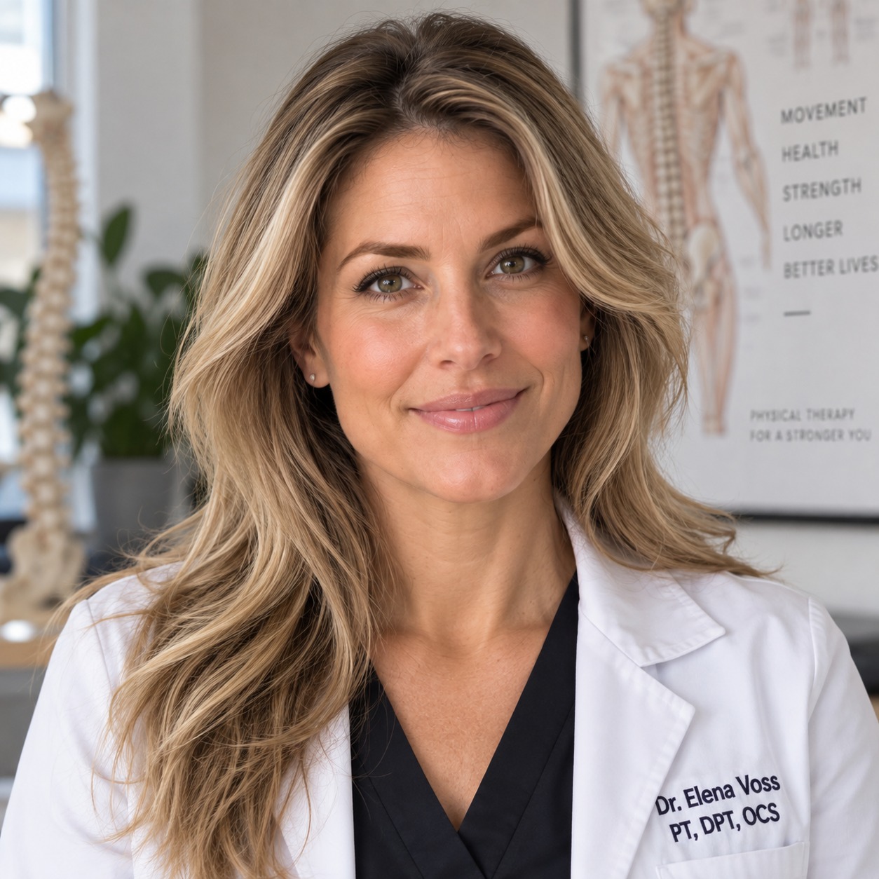 Illustrative portrait of reviewer Dr. Elena Voss in clinical attire
